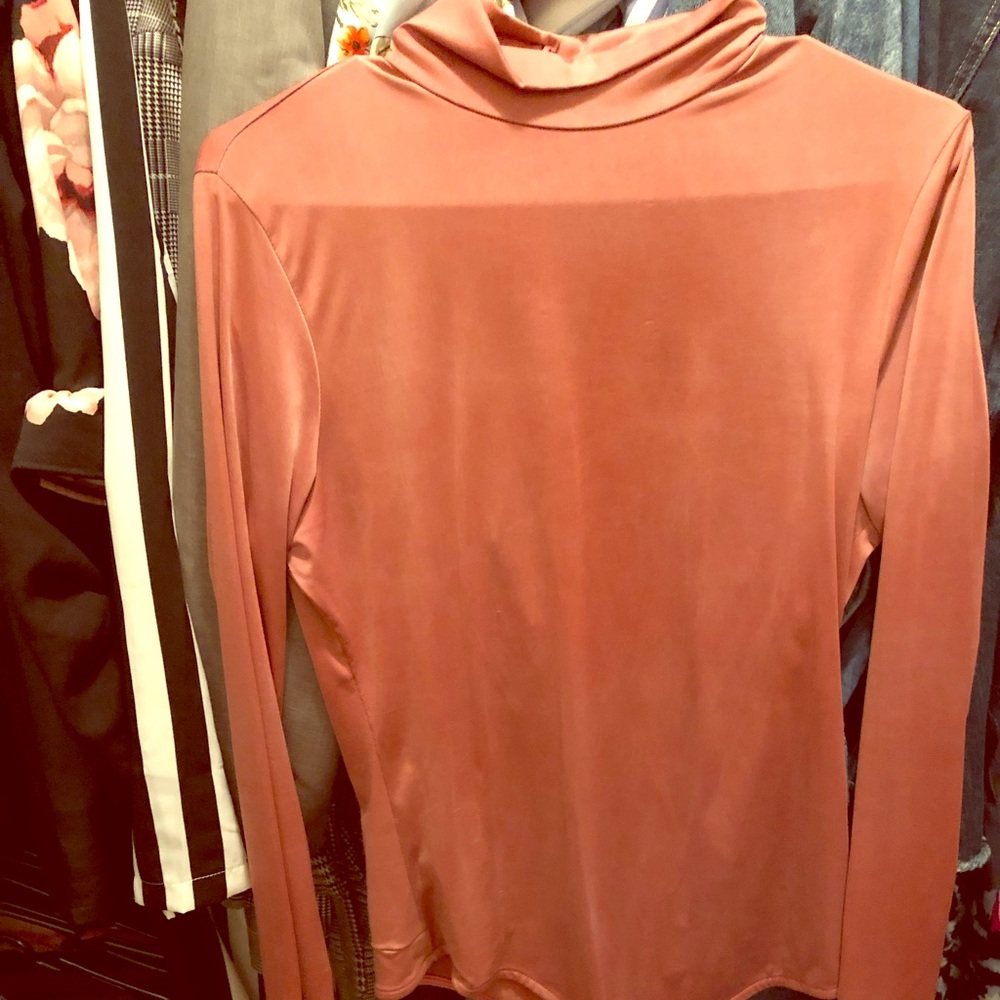 Silky Stretch Pink Body Suite With Back Out